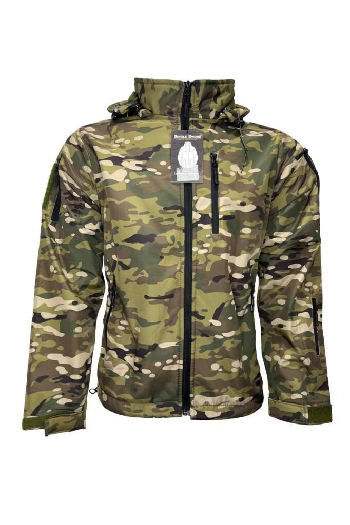 Single Sword Su Geçirmez Outdoor Softshell Taktik Erkek Mont MULTİCAM - 3XL