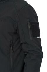 Single Sword Su&Rüzgar Geçirmez Outdoor Softshell Kışlık Erkek Mont (Kapüşonlu) SİYAH - 3XL