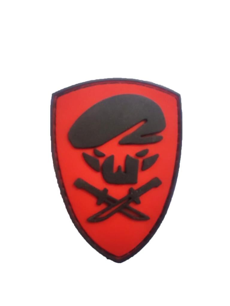 Single Sword Komando Bere-Bıçak Plastik Patch - Peç KIRMIZI1