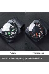 Single Sword Uzun Parmaklı Dokunmatik Parmak Özellikli   Pusula ve Termometreli Eldiven SİYAH - L