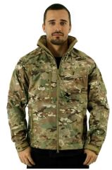 Single Sword Su&Rüzgar Geçirmez Outdoor Softshell Kışlık Erkek Mont (Kapüşonlu) MULTİCAM - L