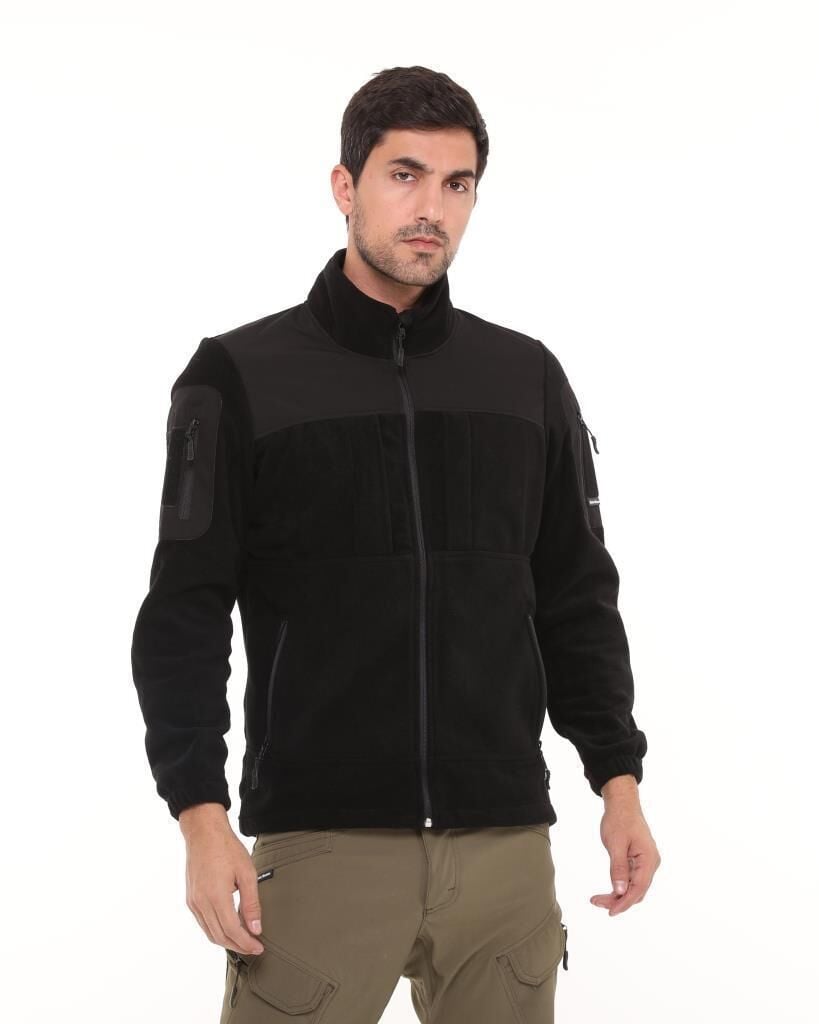 Single Sword Erkek&Kadın Taktik Garni Polar Mont-Hırka-Ceket TP01 SİYAH - 3XL