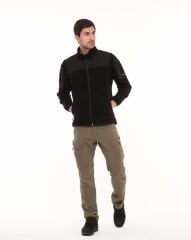 Single Sword Erkek&Kadın Taktik Garni Polar Mont-Hırka-Ceket TP01 SİYAH - 3XL