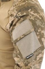 Single Sword Dirseklik Tasarımlı Polo Yaka Erkek Combat Tişört PİKSEL - 3XL