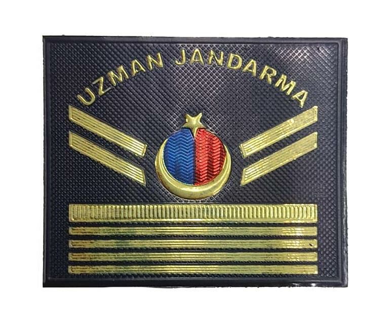 Single Sword ''Uzman Jandarma'' Yazılı Mini Plastik Rütbe UZM.ÇVŞ.8