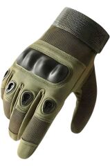 Single Sword Taktik Dokunmatik Parmak Uçlu Eldiven HAKİ - M