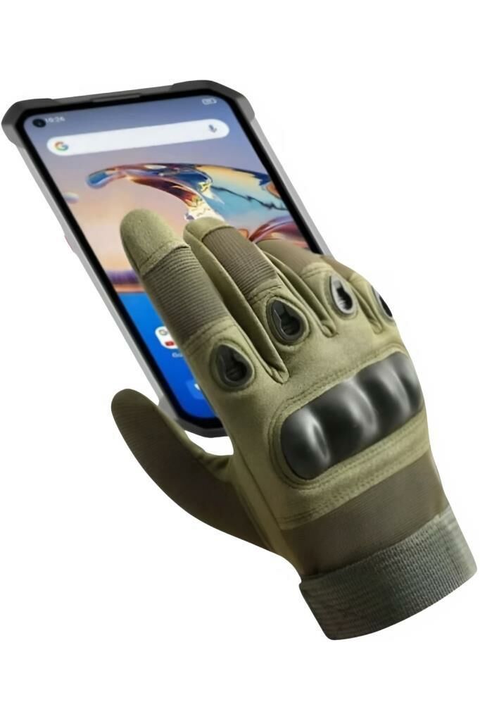 Single Sword Taktik Dokunmatik Parmak Uçlu Eldiven HAKİ - XL