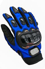 Pro Biker Tam Parmak Korumalı ve Nefes Alabilen Telefon Uyumlu Motosiklet & Bisiklet Eldiveni Pro 2XL - MAVİ