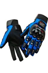 Pro Biker Tam Parmak Korumalı ve Nefes Alabilen Telefon Uyumlu Motosiklet & Bisiklet Eldiveni Pro 2XL - MAVİ
