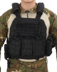 Single Sword Kasırga Tactical Balistik Plaka Takılabilen Açık Cepli Hücum Yeleği SİYAH
