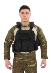 Single Sword Kasırga Tactical Balistik Plaka Takılabilen Açık Cepli Hücum Yeleği SİYAH
