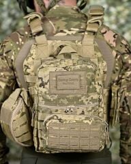 Single Sword Balistik Plaka Takılabilir Yan Korumalı Kasık Korumalı Sırt Çantalı PİKSEL