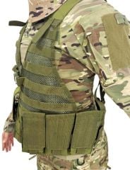 Hücum Yeleği Fermuarlı Arka Açık Standart HAKİ