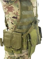 Hücum Yeleği Fermuarlı Arka Açık Standart HAKİ