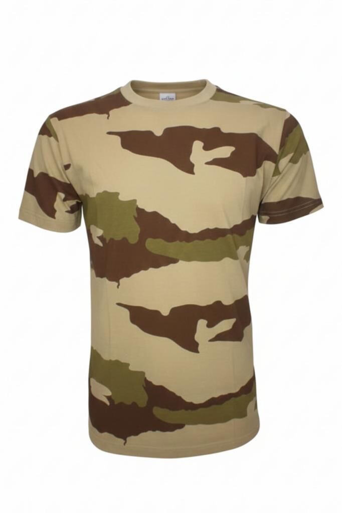 Sword Bisiklet Yaka Kısa Kollu Kamuflaj Erkek T-Shirt Single