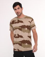 Sword Bisiklet Yaka Kısa Kollu Kamuflaj Erkek T-Shirt Single