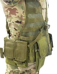 Hücum Yeleği Fermuarlı Arka Açık Standart HAKİ