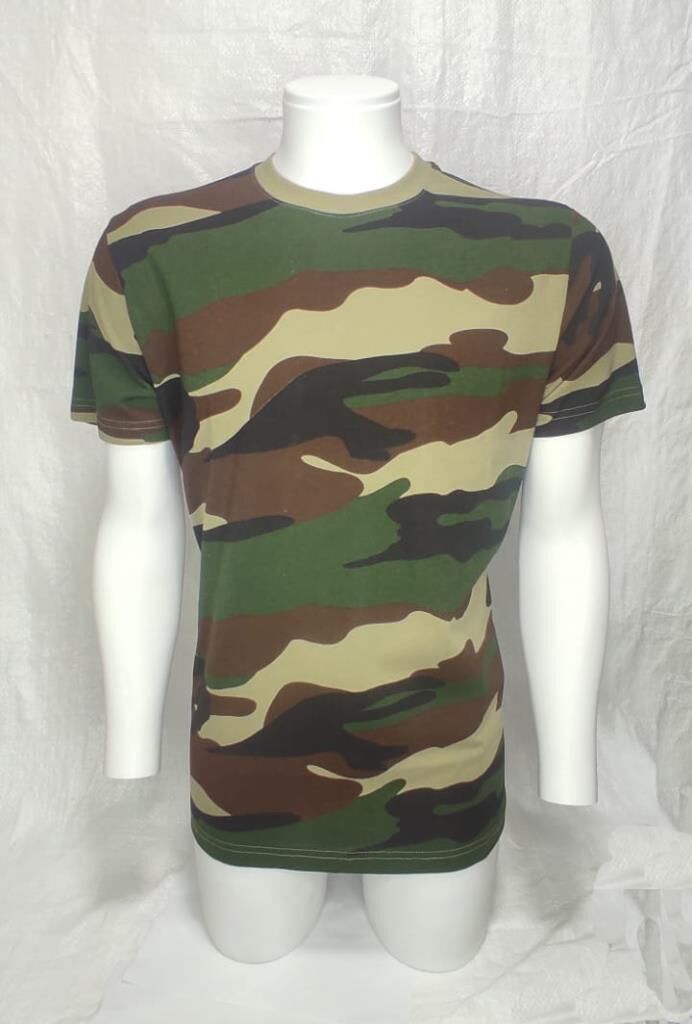 Single Sword Bisiklet Yaka Kısa Kollu Kamuflaj Erkek T-Shirt USA - XL