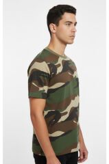 Single Sword Bisiklet Yaka Kısa Kollu Kamuflaj Erkek T-Shirt USA - 2XL
