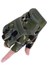 Mechanix Yarım Parmak Eldiven- Taktik Destekli Mexhanix Kadın Erken unisex Eldiven L - KAMUFLAJ