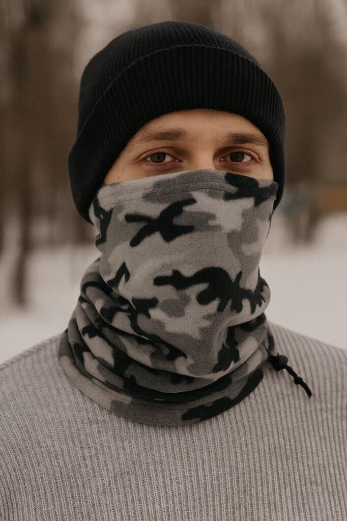 Single Sword Erkek&Kadın Kışlık Polar Boyunluk&Bere KAMUFLAJ