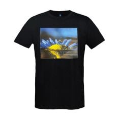Ukrayna Tema Logolu Kadın T-Shirt SİYAH - L
