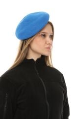 Single Sword Fransız Bere - Şapka -Fransız Ressam Yün Keçe Bere K.MAVİ