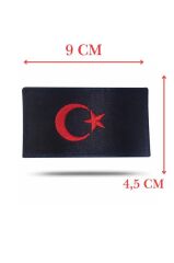 Single Sword BAYRAK Nakış Patch - Peç 10 Cm X 4,5 Cm