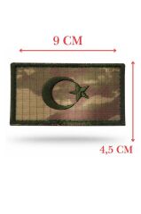 Single Sword BAYRAK Nakış Patch - Peç 10 Cm X 4,5 Cm