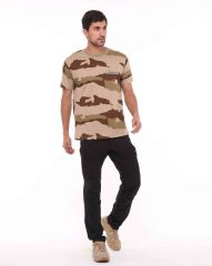 Yakasız Kısa Kol T-Shirt Jambar USA - L