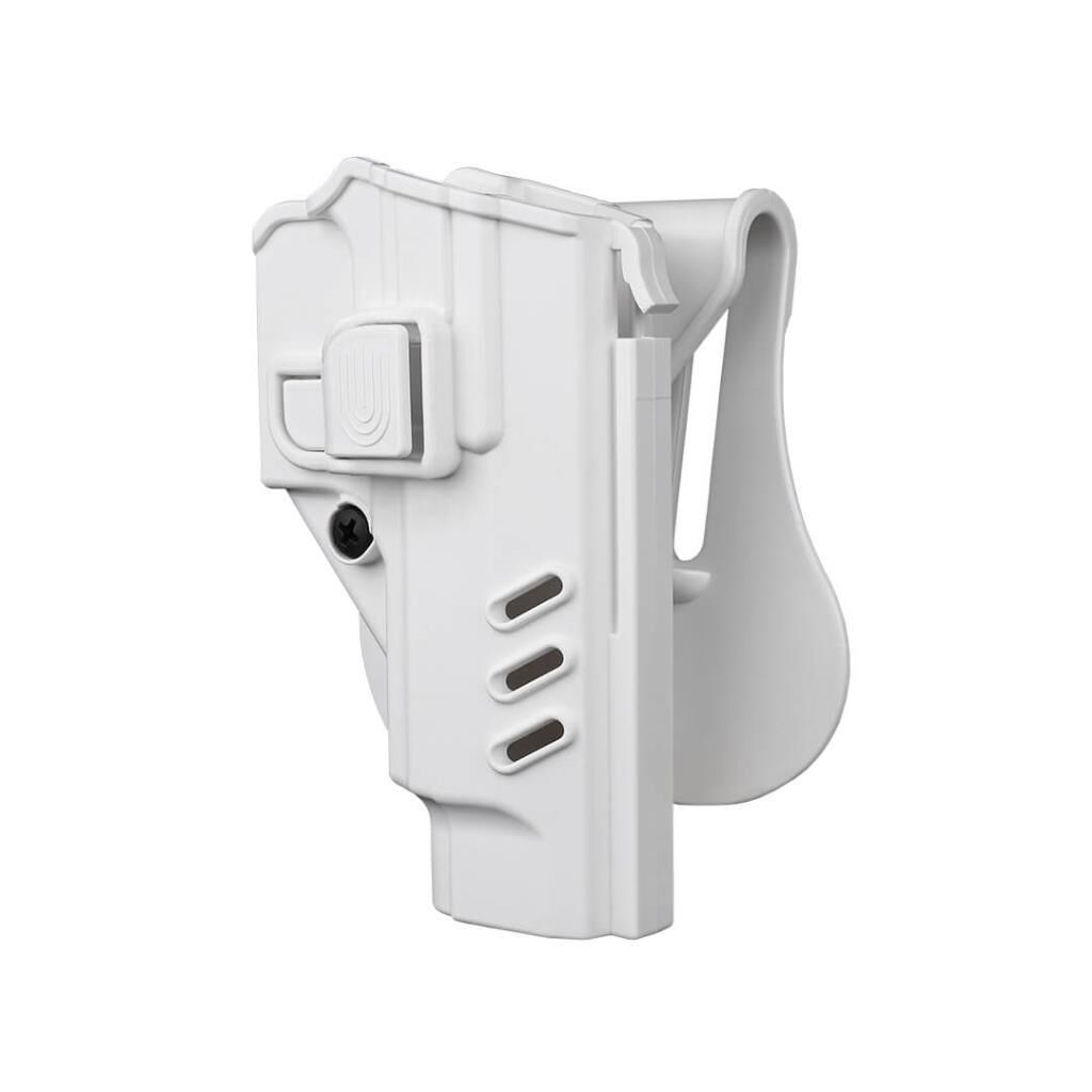 Single Sword BG Plastik Tetik Kitlemeli Hızlı Çekim Silah Kılıfı SAĞ - BEYAZ - SARSILMAZ KILINÇ