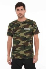 Yakasız Kısa Kol T-Shirt Jambar USA - L