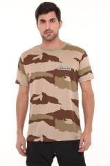 Yakasız Kısa Kol T-Shirt Jambar Ç.KAMUFLAJ - M