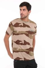 Yakasız Kısa Kol T-Shirt Jambar Ç.KAMUFLAJ - L