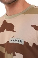 Yakasız Kısa Kol T-Shirt Jambar Ç.KAMUFLAJ - L