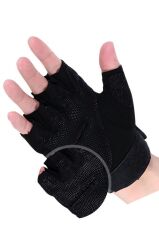 Single Sword Yarım Parmak Taktik Eldiven Bisiklet Motosiklet Outdoor Eldiven SİYAH - L