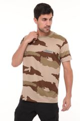 Yakasız Kısa Kol T-Shirt Jambar Ç.KAMUFLAJ - XL