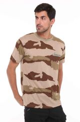 Yakasız Kısa Kol T-Shirt Jambar Ç.KAMUFLAJ - XL