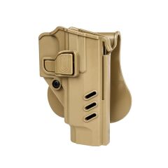 Single Sword BG Plastik Tetik Kitlemeli Hızlı Çekim Silah Kılıfı SOL - BEJ - CANİK METE