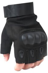 Single Sword Yarım Parmak Taktik Eldiven Bisiklet Motosiklet Outdoor Eldiven SİYAH - XL