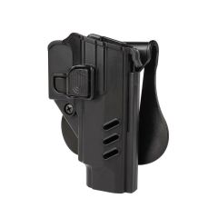 Single Sword BG Plastik Tetik Kitlemeli Hızlı Çekim Silah Kılıfı SOL - SİYAH - CANİK METE