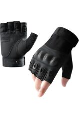 Single Sword Yarım Parmak Taktik Eldiven Bisiklet Motosiklet Outdoor Eldiven SİYAH - 2XL