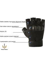 Single Sword Yarım Parmak Taktik Eldiven Bisiklet Motosiklet Outdoor Eldiven SİYAH - 2XL