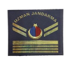 Single Sword ''Uzman Jandarma'' Yazılı Mini Plastik Rütbe UZM.ÇVŞ.8