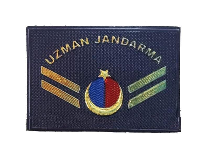Single Sword ''Uzman Jandarma'' Yazılı Mini Plastik Rütbe UZM.ÇVŞ.8