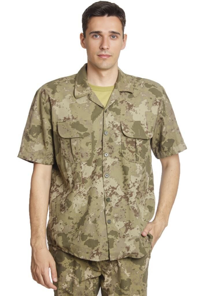 TSK Yeni Tip Kamuflaj Kısa Kollu Gömlek 51-L