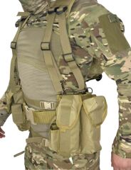 Single Sword Çeçen Yeleği - Çeçen Tipi Açık Hücum Yeleği BEJ