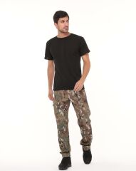 Single Sword Siyah Bisiklet Yaka İnce Yazlık Erkek Tişört SİYAH - 18 CM