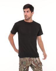 Single Sword Siyah Bisiklet Yaka İnce Yazlık Erkek Tişört SİYAH - 18 CM