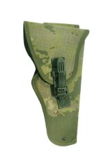 Single Sword Kamuflaj Desenli Deri ve Nakış Seçenekli Sessiz Tabanca Kılıfı